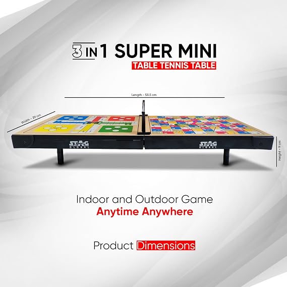 STAG GLOBAL Super Mini Table Tennis Set – Compact & Portable Fun Anywhere, Anytime