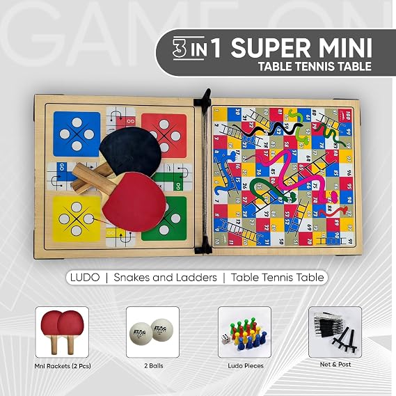 STAG GLOBAL Super Mini Table Tennis Set – Compact & Portable Fun Anywhere, Anytime