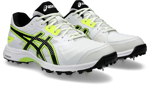 ASICS GEL-GULLY 7 Men's Cricket Shoes – White / Safety Yellow