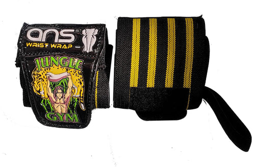 ANS Elastic Wrist Wraps for Weightlifting & Gym Training (Jungle Gym)
