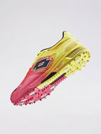 Lotto SuperShot "Fire Dragon" Pro Cricket Spike Shoes - Red & Yellow